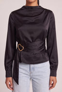Satin Tie Waist Top