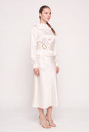 Satin Tie Waist Top