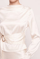 Satin Tie Waist Top