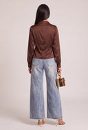 Satin Tie Waist Top