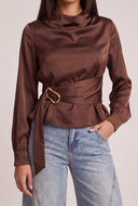 Satin Tie Waist Top