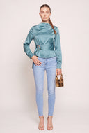 Satin Tie Waist Top