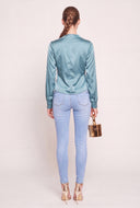 Satin Tie Waist Top