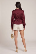 Satin Tie Waist Top