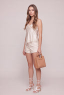 Lace Trim Satin Cami