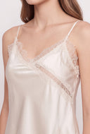 Lace Trim Satin Cami