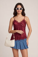 Lace Trim Satin Cami