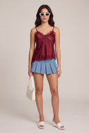 Lace Trim Satin Cami