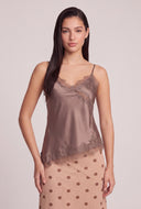 Lace Trim Satin Cami