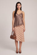 Lace Trim Satin Cami