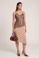 Lace Trim Satin Cami