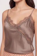 Lace Trim Satin Cami