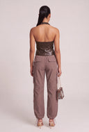 Vegan Leather Corset Halter Top