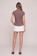 Striped Cap Sleeve Shirt