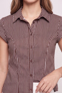 Striped Cap Sleeve Shirt