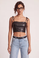 Vegan Leather Crop Cami