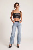 Vegan Leather Crop Cami