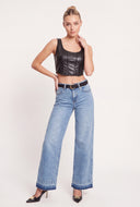 Vegan Leather Crop Corset Top