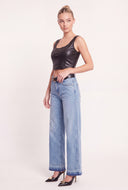 Vegan Leather Crop Corset Top