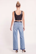 Vegan Leather Crop Corset Top