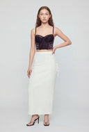 Lace Detail Cropped Bustier Top