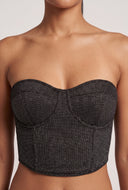 Lurex Crop Corset