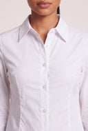 Ruffle Sleeve Button Front Shirt