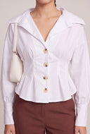 Long Sleeve Peplum Shirt