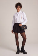 Neck Tie Crop Shirt