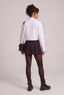 Neck Tie Crop Shirt