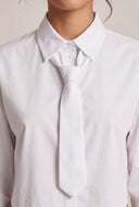 Neck Tie Crop Shirt