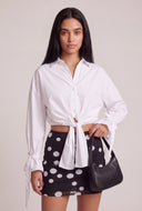 Tie Front Crop Shirt