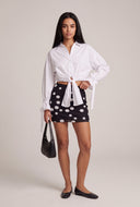 Tie Front Crop Shirt