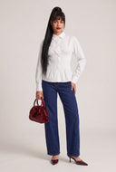 Poplin Pleated Shirt