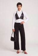 Vegan Leather Halter Top and Shirt