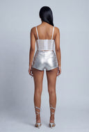 Glam Sweetheart Crop Bustier Top