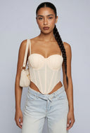 Glam Sweetheart Crop Bustier Top
