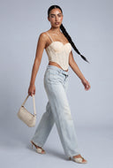 Glam Sweetheart Crop Bustier Top