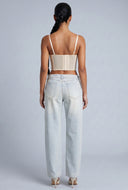 Glam Sweetheart Crop Bustier Top