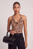 Brielle Leopard Halter Top
