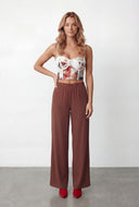 Luciana Foil Floral Mesh Bustier Corset Top