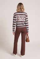 Striped Graphic Polo Top