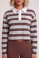 Striped Graphic Polo Top