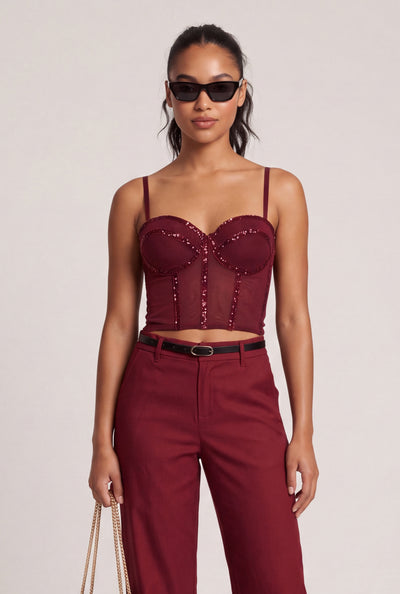 Sequin Bustier Top