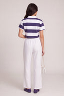 Frankie Striped Crop Polo Top