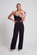 Marilyn Asymmetrical Glam Crop Bustier Top