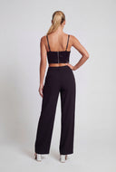 Marilyn Asymmetrical Glam Crop Bustier Top