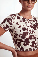 Cow Print Baby Tee