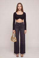 Ribbed Long Sleeve Crop Top