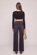 Ribbed Long Sleeve Crop Top